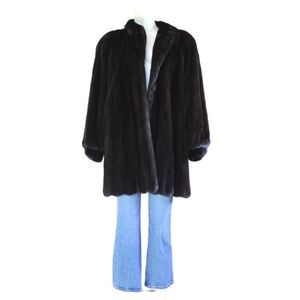 Natural Mink Fur Swing Coat with Receipts Mint Condition Gorgeous